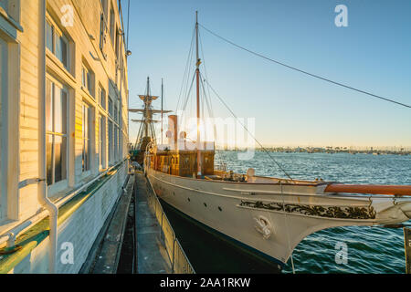 San Diego, Californie/USA - 14 août 2019 Le Musée maritime de San Diego avec l'une des plus grandes collections de navires de mer historique dans l'Unite Banque D'Images