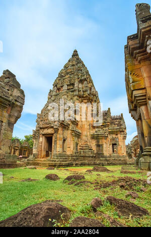 Le temple Khmer Prasat Hin Phanom Rung Phanom Rung (Château de Pierre) dans le district de Chaloem Phrakiat, Buriram Province, la Thaïlande. Banque D'Images