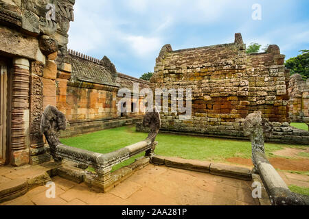 Le temple Khmer Prasat Hin Phanom Rung Phanom Rung (Château de Pierre) dans le district de Chaloem Phrakiat, Buriram Province, la Thaïlande. Banque D'Images