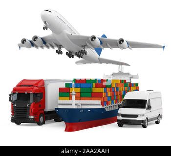 Flotte de transport du fret isolé Banque D'Images
