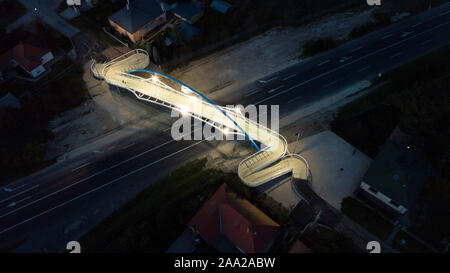 Gyorszentivan 0927 2019 Le nouveau pont de Győr a été remis dans la nuit Banque D'Images