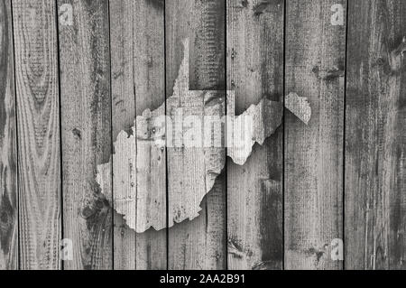 Plan de West Virginia sur Weathered Wood Banque D'Images