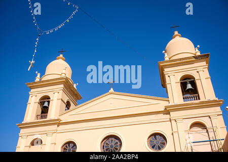 Cathédrale de Notre Dame du Rosaire (Nuestra Señora del Rosario) dans Cafayate, Argentine Banque D'Images