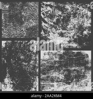 Définir grunge texture en noir et blanc. Background.Vector modèle. Vecteur de détresse de texture. Illustration de Vecteur