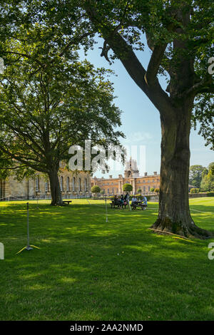 Le Palais de Blenheim, Brithplace de Sir Winston Churchill, Woodstock, Oxfordshire, England, UK Banque D'Images