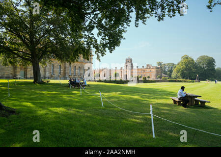 Le Palais de Blenheim, Brithplace de Sir Winston Churchill, Woodstock, Oxfordshire, England, UK Banque D'Images