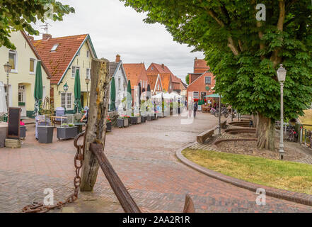 Paysage idyllique de Greetsiel, un village idyllique situé dans la Frise orientale, dans le Nord de l'Allemagne Banque D'Images