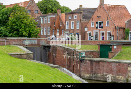 Paysage idyllique de Greetsiel, un village idyllique situé dans la Frise orientale, dans le Nord de l'Allemagne Banque D'Images