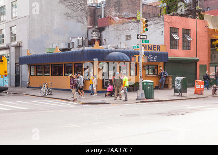 Star le 18 Diner cafe, Chelsea, New York City, États-Unis d'Amérique. Banque D'Images