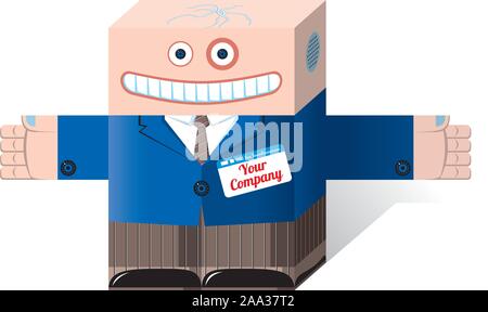 Robot de bureau Illustration de Vecteur