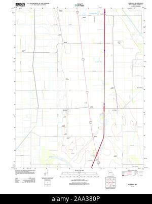 Carte TOPO USGS Missouri MO Kewanee 20120214 Restauration TM Banque D'Images