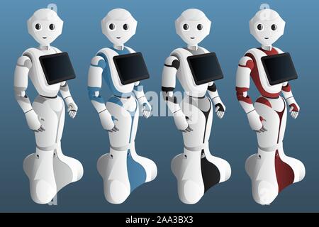 Robot réaliste. Vector illustration Illustration de Vecteur