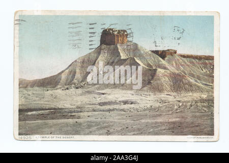 1905 +. Comprend la 'vie' dessin animé. ; un temple du désert, de l'Utah Banque D'Images