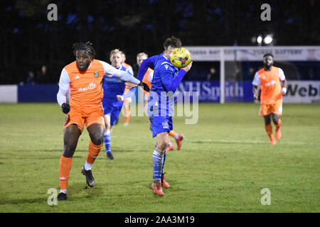 Tahjae Hendon Fc saison 2019/2020 Anderson UK. Tahjae Anderson jouer à Swindon Supermarine football club de Hendon FC Banque D'Images