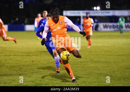 Tahjae Hendon Fc saison 2019/2020 Anderson UK. Tahjae Anderson jouer à Swindon Supermarine football club de Hendon FC Banque D'Images