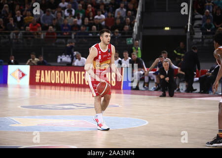 Pour le 9ème jeu de basket-ball italien de Série A1, au PalaEur Virtus Roma beat Carpegna Prosciutto Pesaro 92-83 (photo de Paolo Pizzi/Pacific Press) Banque D'Images