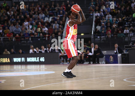 Pour le 9ème jeu de basket-ball italien de Série A1, au PalaEur Virtus Roma beat Carpegna Prosciutto Pesaro 92-83 (photo de Paolo Pizzi/Pacific Press) Banque D'Images