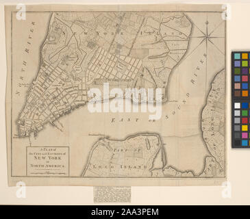 Eno 42 ; un plan de la ville et des environs de New York en Amérique du Nord. Banque D'Images