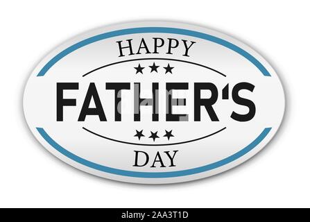 Bannière de bienvenue Jour Pères heureux label badge Illustration de Vecteur