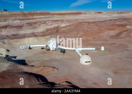 Hanksville, Utah - Des chercheurs simulent la vie sur Mars à la Mars Desert Research Station. Banque D'Images