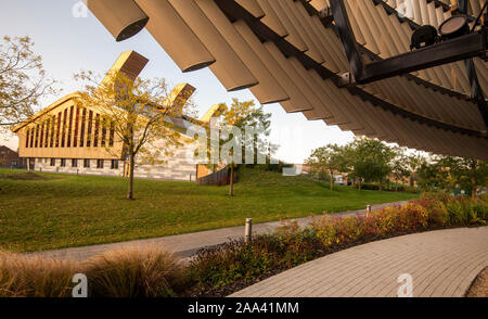 Matin d'automne au Jubilee Campus de l'Université de Nottingham, Nottinghamshire England UK Banque D'Images