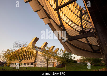Matin d'automne au Jubilee Campus de l'Université de Nottingham, Nottinghamshire England UK Banque D'Images