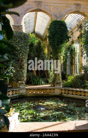 Le Northamptonshire, R.-U., le 18 novembre 2019 - les jardins d'hiver, majestueux accueil Château Ashby Midlands England, UK. Banque D'Images