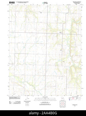 Carte TOPO USGS Missouri MO Milford 20111212 Restauration TM Banque D'Images