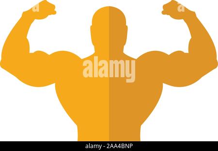 L'icône de bâtiment de corps. Élément plat simple à partir de la collection fitness. L'icône de bâtiment de corps créatif pour les modèles, les logiciels et les applications Illustration de Vecteur