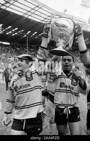 La coque KR v Castleford 1986 Rugby League Wembley crédit : David Hickes et Simon Dewhurst Banque D'Images