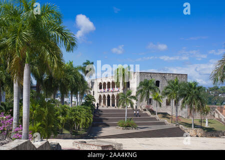 L'Alcazar de la ville coloniale de Columbus Santo Domingo. La capitale Saint-Domingue République dominicaine 28 février 2014 éditorial. Banque D'Images