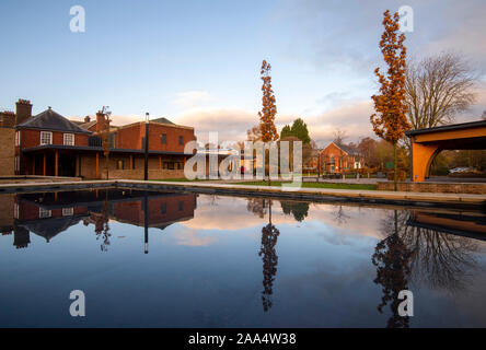 Matin d'automne au Sutton Bonington Campus de l'Université de Nottingham, Loughborough Leicestershire Angleterre UK Banque D'Images