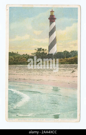 1908-1909. ; Anastasia Light House, St Augustine, Floride Banque D'Images