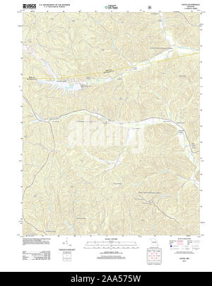 Carte TOPO USGS Missouri MO Oates 20111216 Restauration TM Banque D'Images