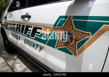 Osceola county sheriff department police Ford Explorer 4x4 véhicule de patrouille florida usa Banque D'Images