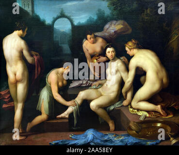 Bethsabée au bain 1617 Cornelis Cornelisz van Haarlem 1562 - 1638, le néerlandais, les Pays-Bas. Banque D'Images