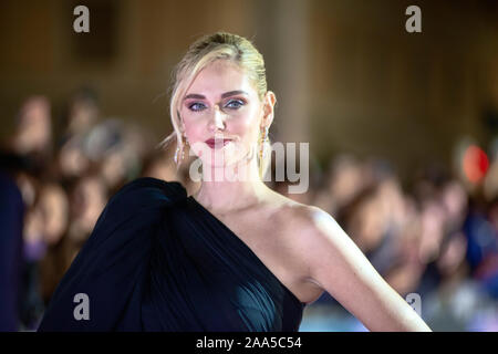 Chiara Ferragni assistant à la première de 'Chiara Ferragni des écriteaux à l'Auditorium Conciliazione à Rome Banque D'Images