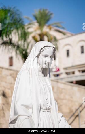 18 septembre, 2019. Nazareth, Israël. Statue de Vierge Marie Banque D'Images