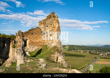 Cicva les ruines du 13ème siècle. L'Est de la Slovaquie, de l'Europe Banque D'Images