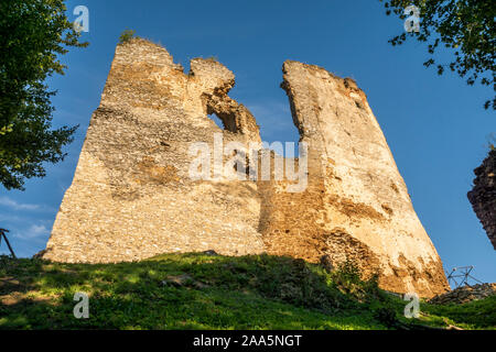 Mur de l'Cicva les ruines du 13ème siècle. L'Est de la Slovaquie, de l'Europe Banque D'Images