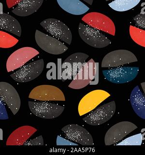 Modèle en terre cuite scandinave mignon dans des couleurs modernes. L'art abstrait moderne pour l'impression. Design Nordique. Illustration de Vecteur