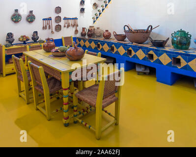 Cuisine dans la Maison Bleue de Frida Kahlo, Coyoacan, Mexico City, Mexico Banque D'Images