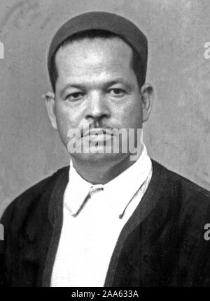 Portrait de Mohamed El Asghar Kerkeni, Tunisie, 1942 Banque D'Images