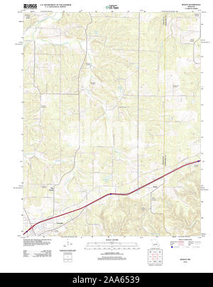 Carte TOPO USGS Missouri MO Rosati 20120117 Restauration TM Banque D'Images