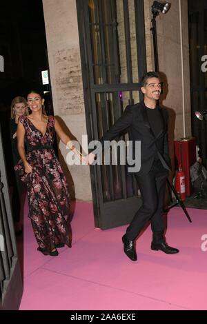 Rome, Italie. 19 Nov, 2019. Rome, l'Auditorium de la Conciliation Première de film 'Chiara Ferragni' d'écriteaux, dans l'image : Massimiliano Varrese Valentina Melis : Crédit Photo Agency indépendante/Alamy Live News Banque D'Images