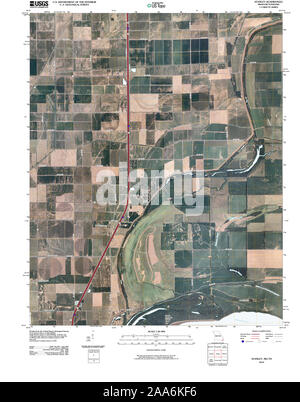 Carte TOPO USGS Missouri MO Stanley 20100428 Restauration TM Banque D'Images