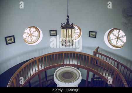 La Lettonie Cesis, ville syrienne. Château du 16ème siècle et de l'intérieur vintage escaliers.18.11.2019 Banque D'Images