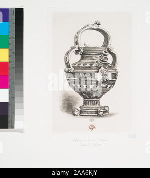 S.P. Avery Collection. Titre conçu par cataloger. L'admission est accordée par l'application à l'Office de Tourisme de collections spéciales. B22 est datée de la plaque ; B23 est datée au crayon par l'artiste. Gobelet Cristal décoratif et bécher par Froment-Meurice ; bronze vase par Christofle ; navire faïence émail ; panneau représentant l'Adoration des Mages par Jean Penicaud II. B21 (et peut-être d'autres articles) ont été inclus dans l'Exposition Universelle de Paris de 1878. Tous les cinq ont été publiés dans la Gazette des beaux-arts. Fait partie de Samuel Putnam Avery Collection. Don de Samuel Putnam Avery, 1900. Vertige Banque D'Images