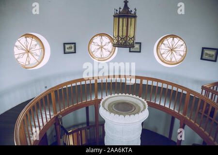 La Lettonie Cesis, ville syrienne. Château du 16ème siècle et de l'intérieur vintage escaliers.18.11.2019 Banque D'Images