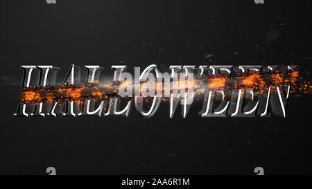Effets Crossfire sur Hallowen backgorund sombre, rendu 3D Banque D'Images
